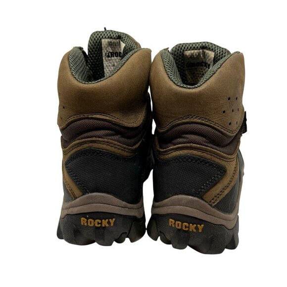 Rocky Men's 9.5 W 6" Mid Outdoor Brown Leather Work Hunting Hiking Rugged Boots - Picture 7 of 10